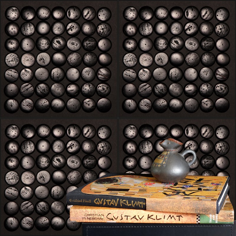 Black Wood Wallpaper Fragment In Interior.