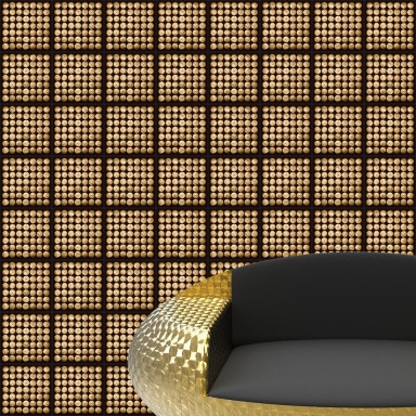 Gold Wood Wallpaper In Interior